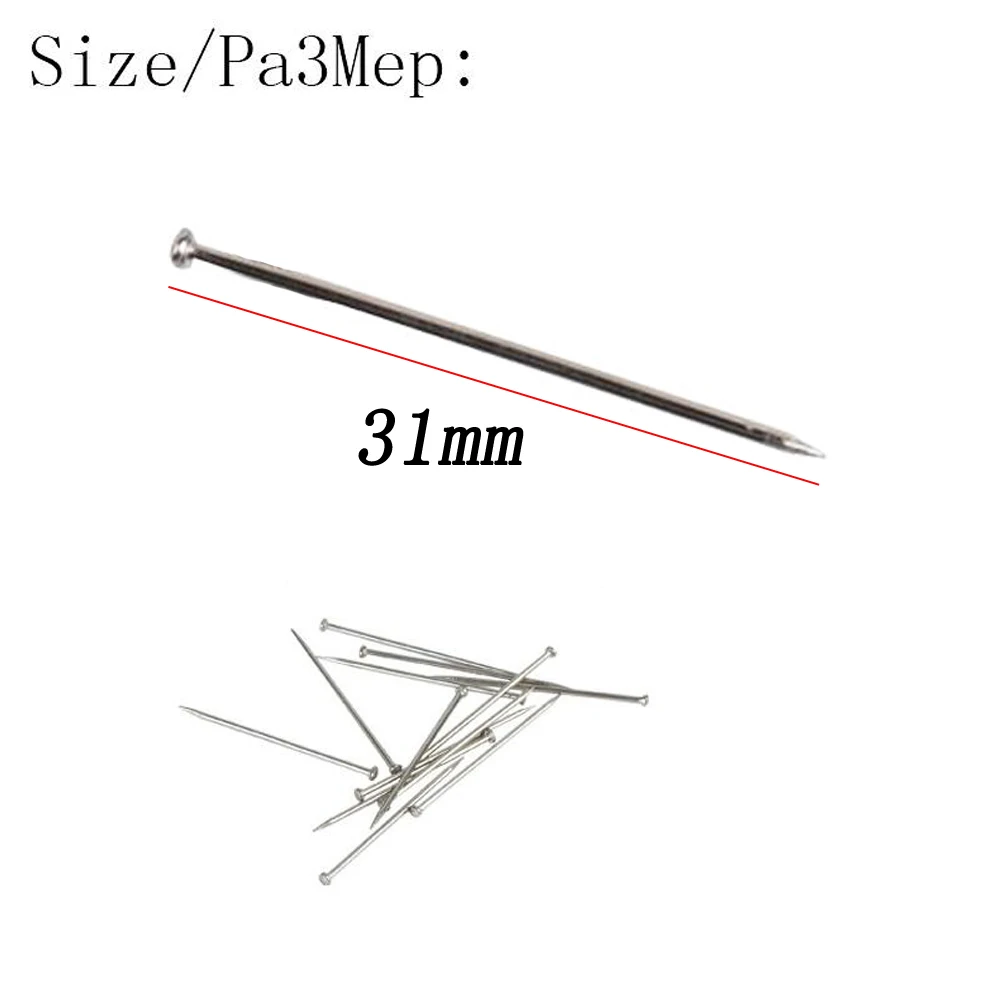 Fine Stainless Steel Straight Pins 30mm Stitching Needle Dressmaker Pins Quilt Applique Sewing Needle For Jewelry Making