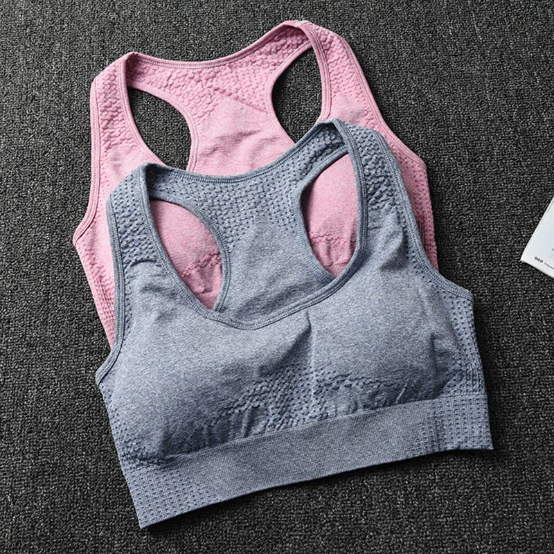 Vital Seamless Sports Bra Medium Support Running Racerback Yoga Bra Vest Type Brassiere Sport Woman Fitness Bra Top Activewear