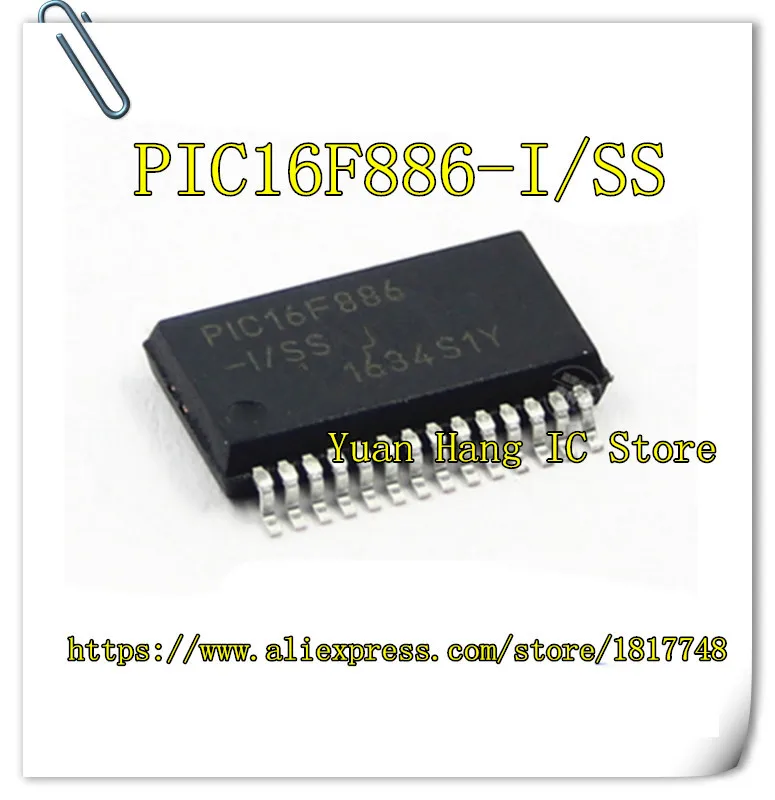 Miễn phí Vận Chuyển 20 cái/lốc PIC16F886-I/SS SSOP PIC16F886-I/S PIC16F886 SSOP28