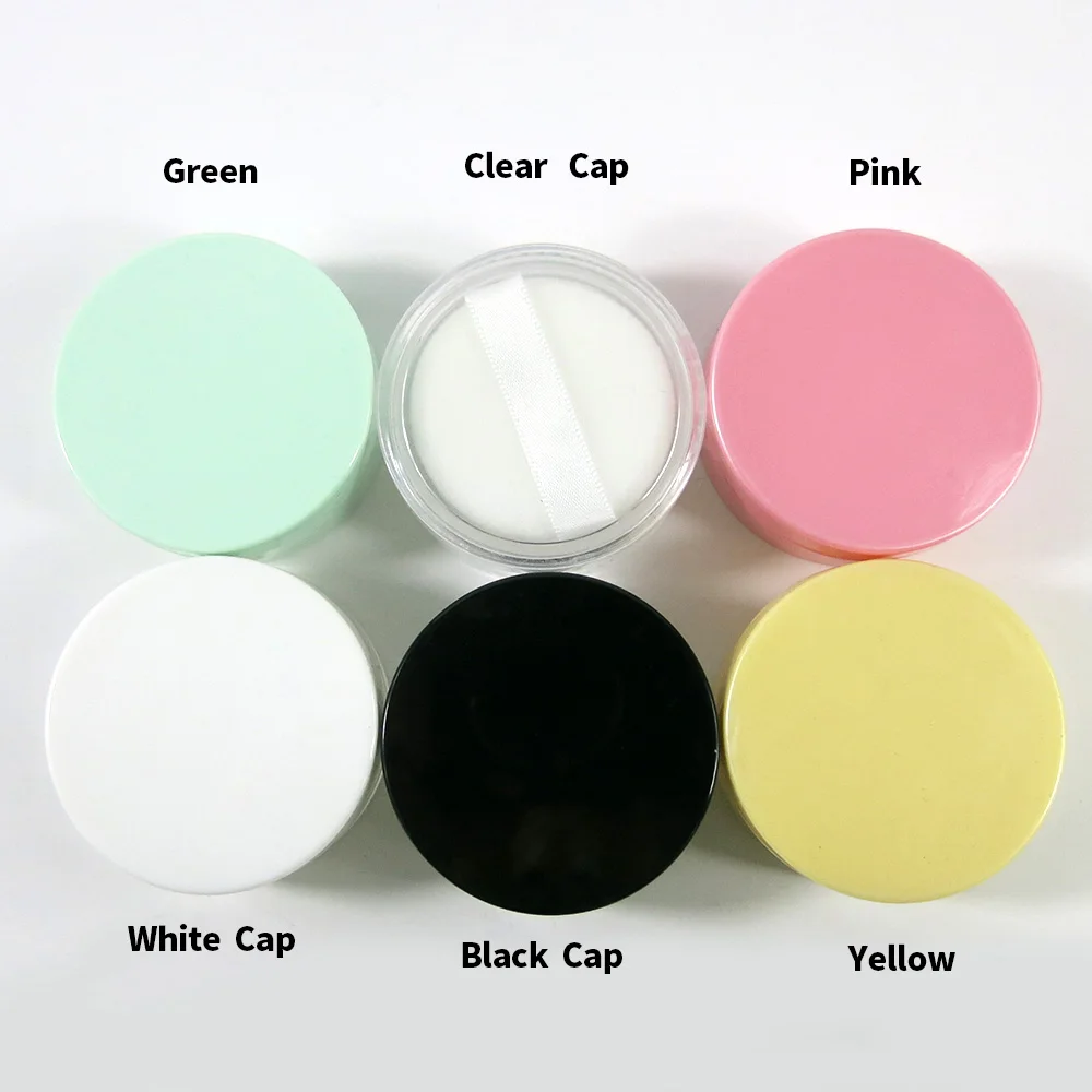 50 x 30g  Small Plastic Pink Green Clear Black White Yellow Facial Cream Jars  Gel Cosmetic Hair Skincare Products Containers