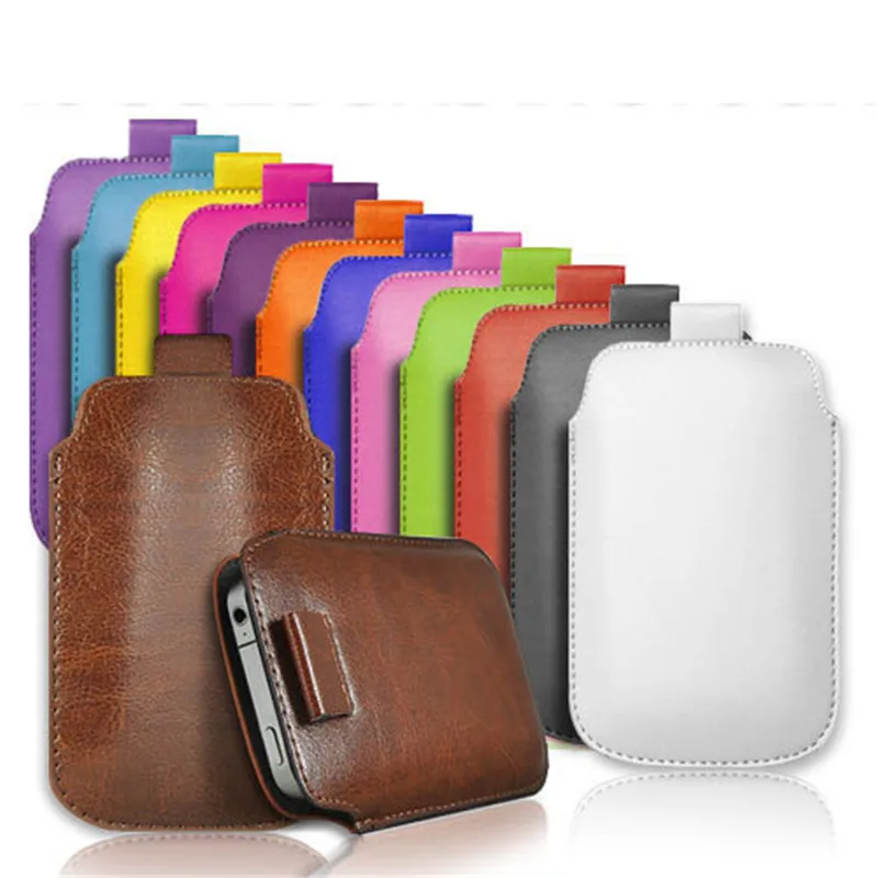 Cases For Samsung S20 FE Universal Pull Tab Leather Sleeve Pouch Cover Phone Bag Cases For Samsung Galaxy S20 FE 5G Cute Fundas