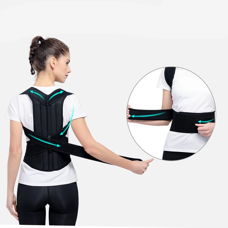 Verstellbare Rücken Haltung Korrektor unterstützung Schulter Lenden Klammer Wirbelsäule brace unterstützung Pain Relief Posture Korrektur Für Männer Frauen