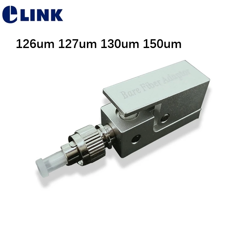 FC bare fiber adapter square type silver color metal FC UPC bare optical fibre ftth coupler 126um 127um 130um 150um factory good