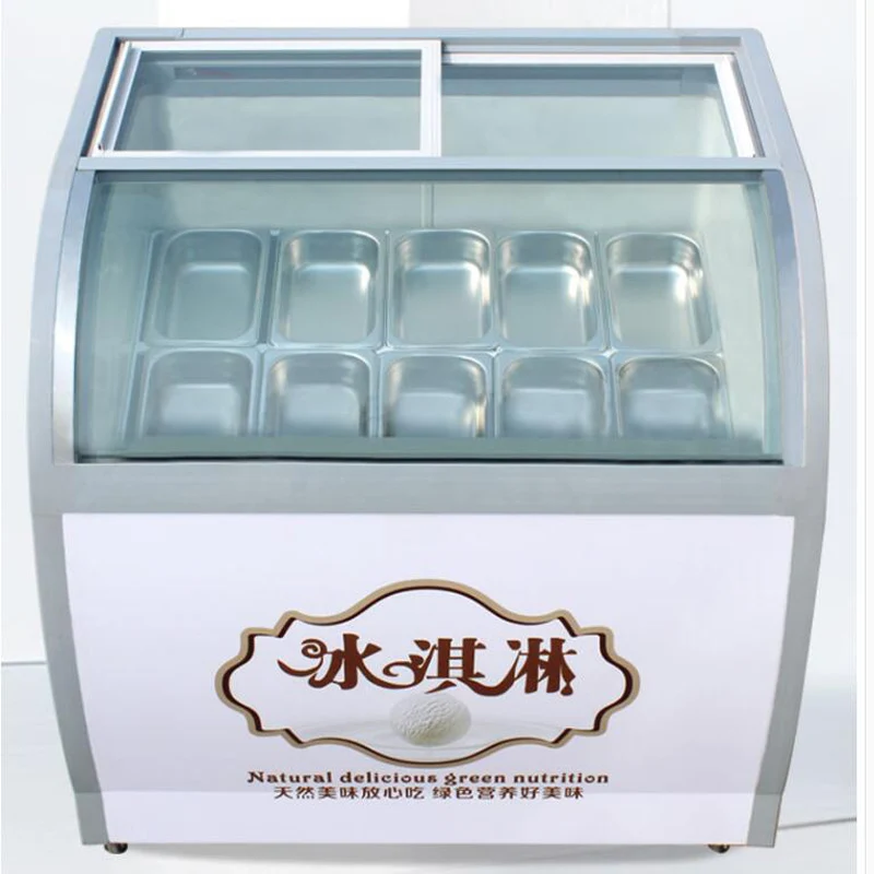 Commercial hard Ice Cream Showcase ice cream dispaly cabinet commercial showcase freezer