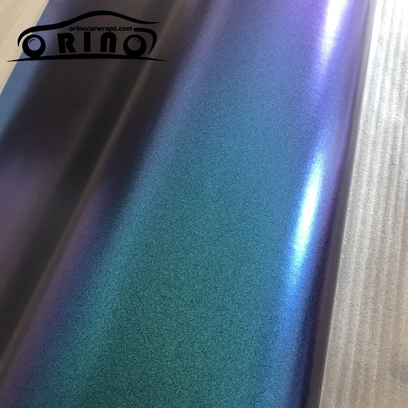 

Matte Chameleon Pearl Glitter Vinyl Sticker Blue Purple Chameleon Automobiles Car Wrap Diamond Vinyl Film 1.52X20 Meters/Roll
