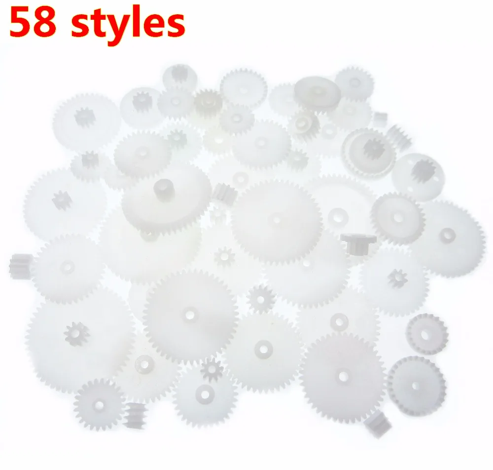 HAILANGNIAO IMC hot 58 styles Plastic Gears Cog Wheels All The Module 0.5 Robot Parts DIY Necessary 1set