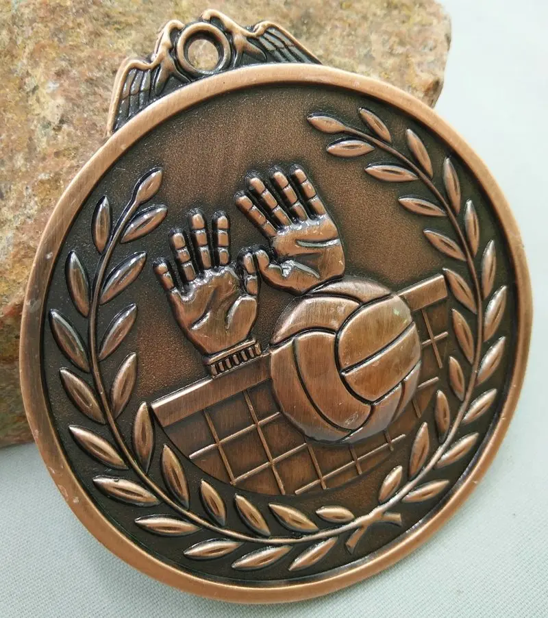 

Communication Ability/self-confidence Developing Volleyball Medals And Brass Medal For Custom Kindergarten School Sports Game