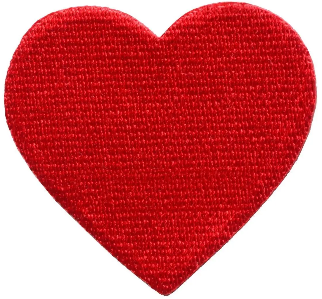 New ! Red heart love valentine's day 70s retro party fun applique iron-on patch