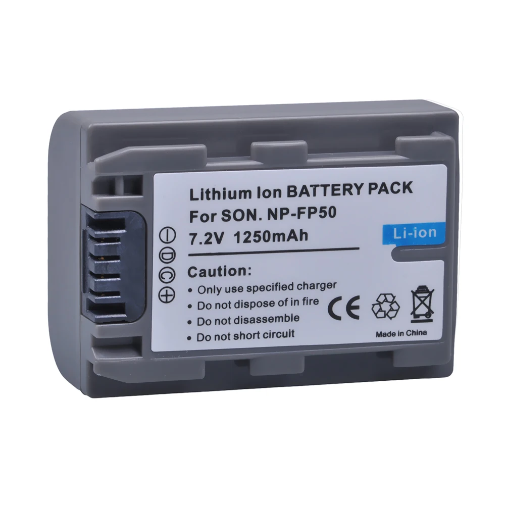 Batmax 1Pc 1250mAh NP-FP50 NP FP50 NPFP50 bateria do Sony DCR-HC30 40 43E 65 85 94E 96 DCR-SR30 hdr- cx 190 e