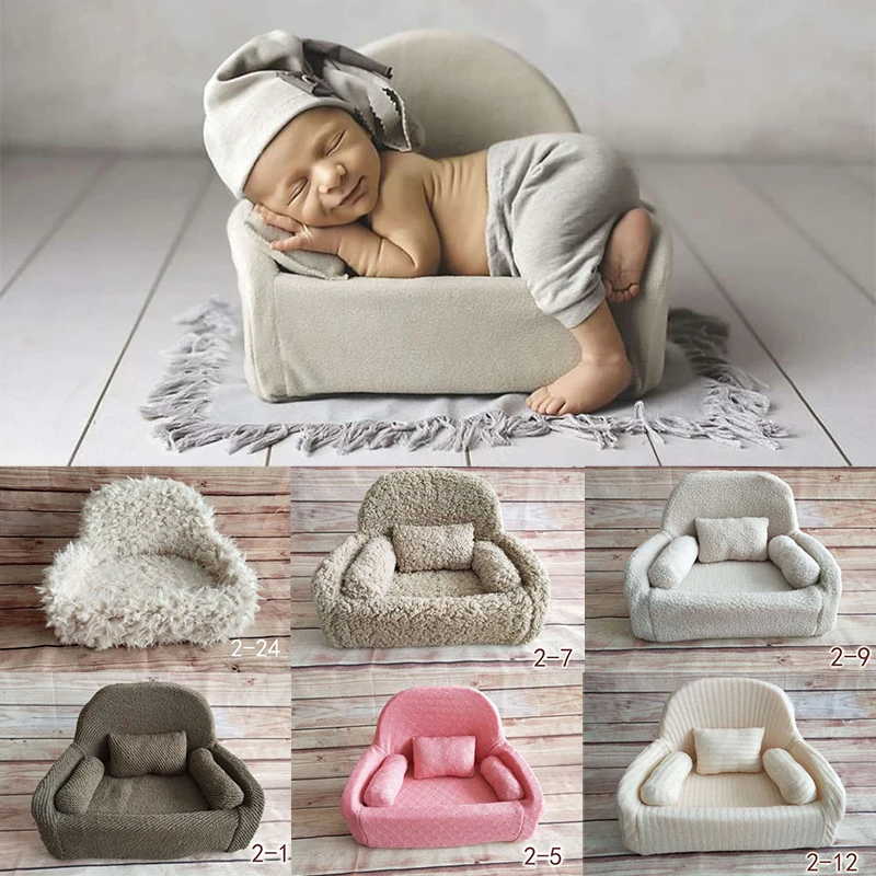 New Posing Sofa Baskets For Newborn Photography Props Flokati Baby Boy Girl Photo Shoot Accessories Basket Prop