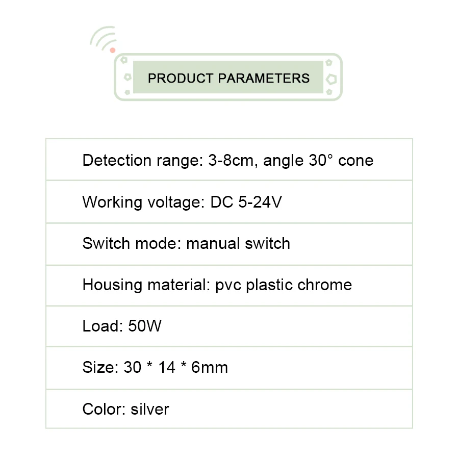 Foxanon IR Motion Sensor Switch Auto ON/OFF DC 5V-24V 5A Max 50W Hand Sweep Sensor Switch DIY LED Closet Cabinet Light Strip