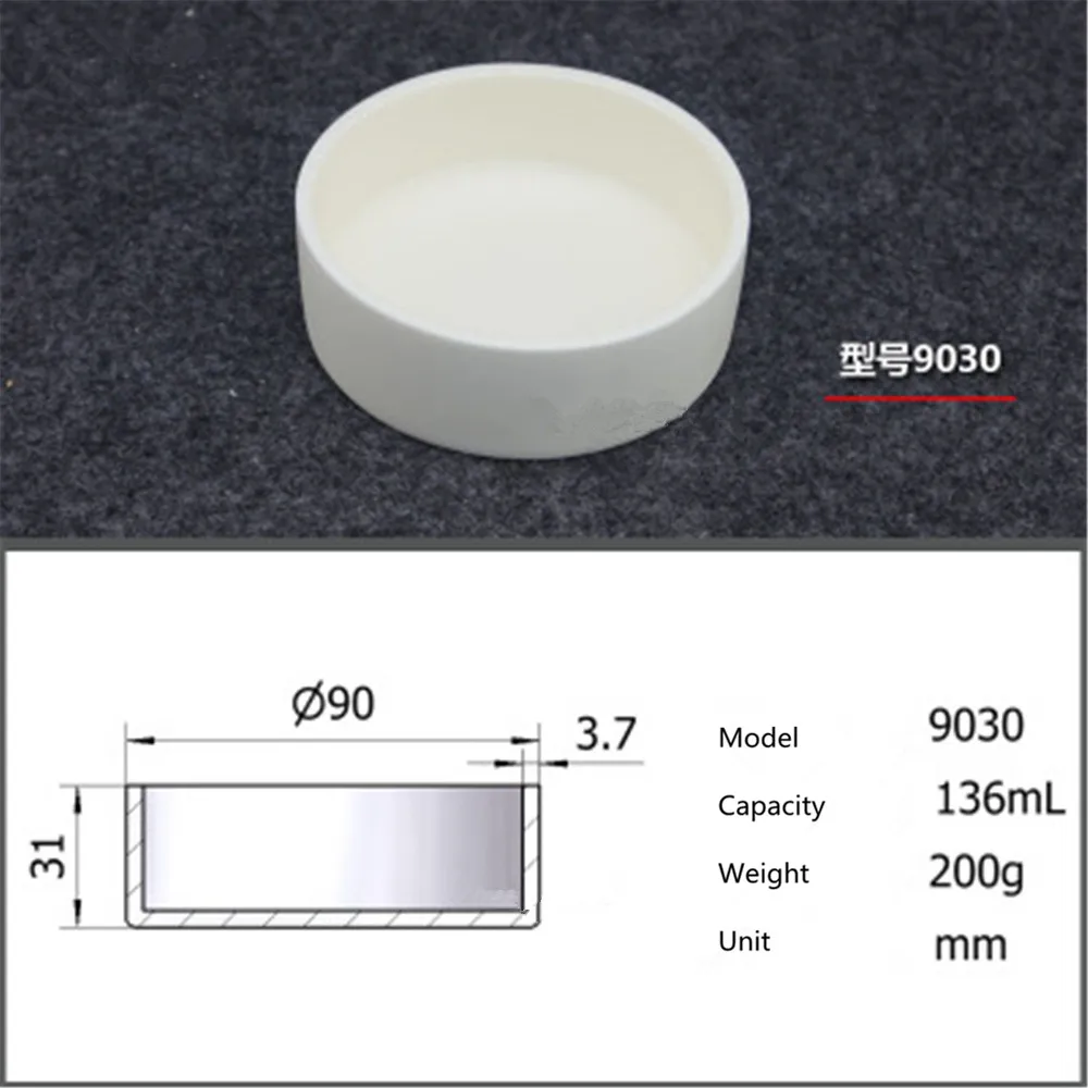 

99.5% Cylindrical corundum crucible/136ml 9030Temperature resistance 1600 degree / sintered ceramic crucibl