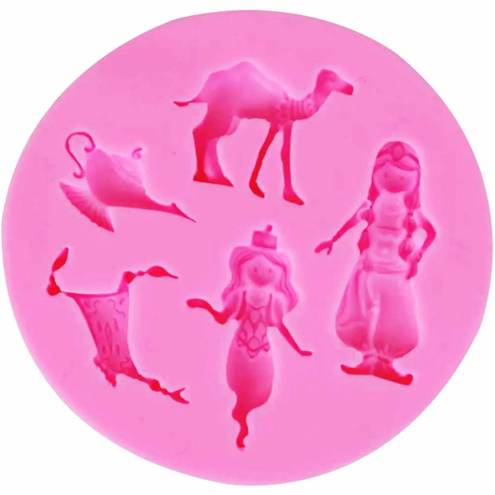 Sophronia Carpet Princess Girls Teapot Camel Silicone Moulds Chocolate Fondant Cake Decorating Gumpaste Chocolate Molds m911