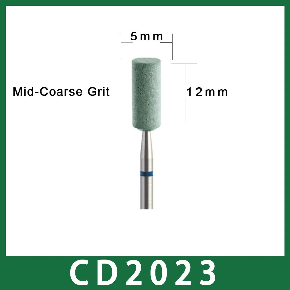 1PCS Dental Lab Ceramic Diamond Grinder Bur Mid-Coarse and Fine Grit for Low Speed Handpiece 2.35mm Shank