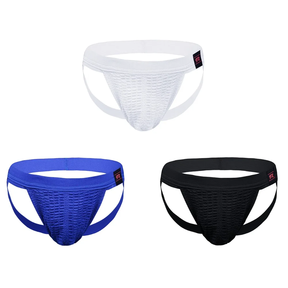 Men Athletic Supporter Jockstrap Sport Briefs Underwear Underpants Open Butt Protection Support Briefs