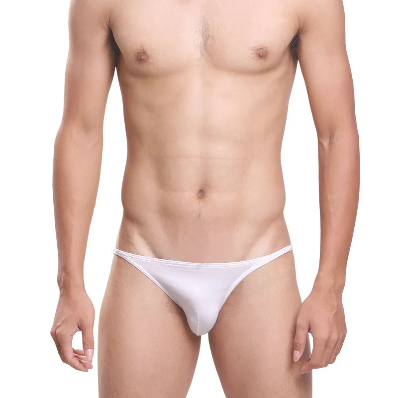 Ropa interior Sexy para hombre, calzoncillos cortos de algodón de tiro bajo, bolsa convexa en U, Cueca, 7 colores, talla grande, M-XXL