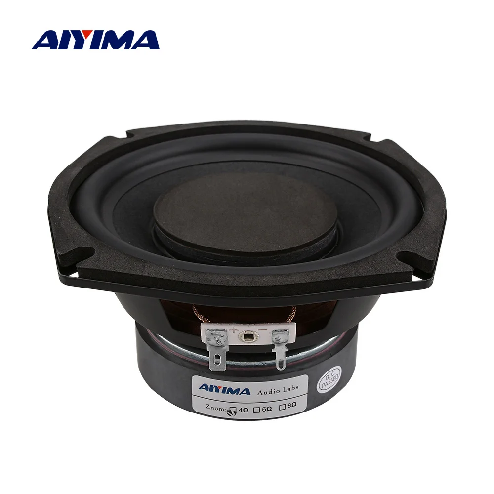 

AIYIMA 5.25 Inch Subwoofer Audio Speaker Super Power Music Loudspeaker 4 8 Ohm 120W Bookshelf DIY Sound Speakers