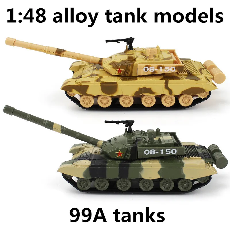 

1:48 alloy tank models,high simulation 99A tanks, children's educational toys,pull back & flashing & musical,free shipping