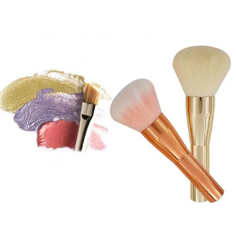 Grote Blush Borstel Make Up Borstels Champagne Goud Poeder Zachte Professionele Cosmetica Make-Up Kwasten Pincel Maquiagem Tool