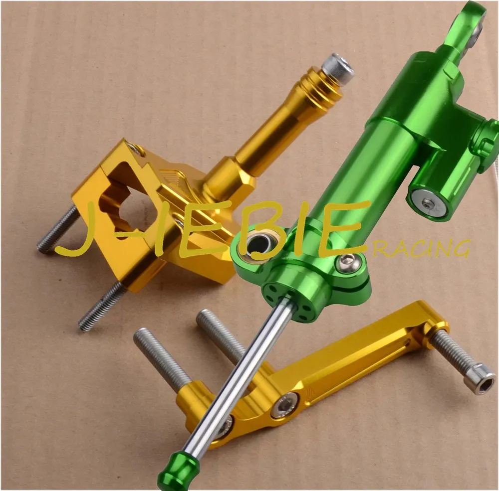 

CNC Steering Damper Stabilizer and Gold Bracket Mounting For Kawasaki NINJA EX250 250R 2008-2012 2009 2010 2011