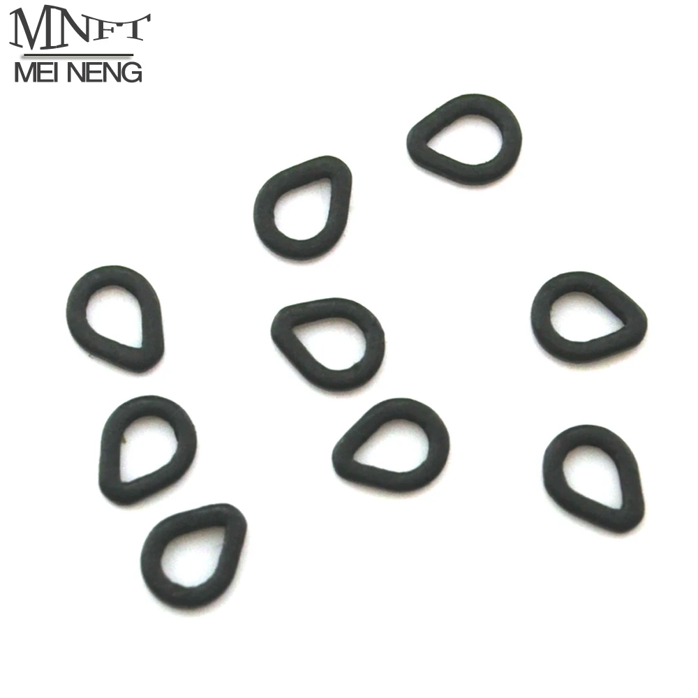 MNFT Carp Fishing Swivels Pear Type Rig Ring Alloy Connector Matt Black Rig Loop Carping Terminal Accessories S M L Size Choices