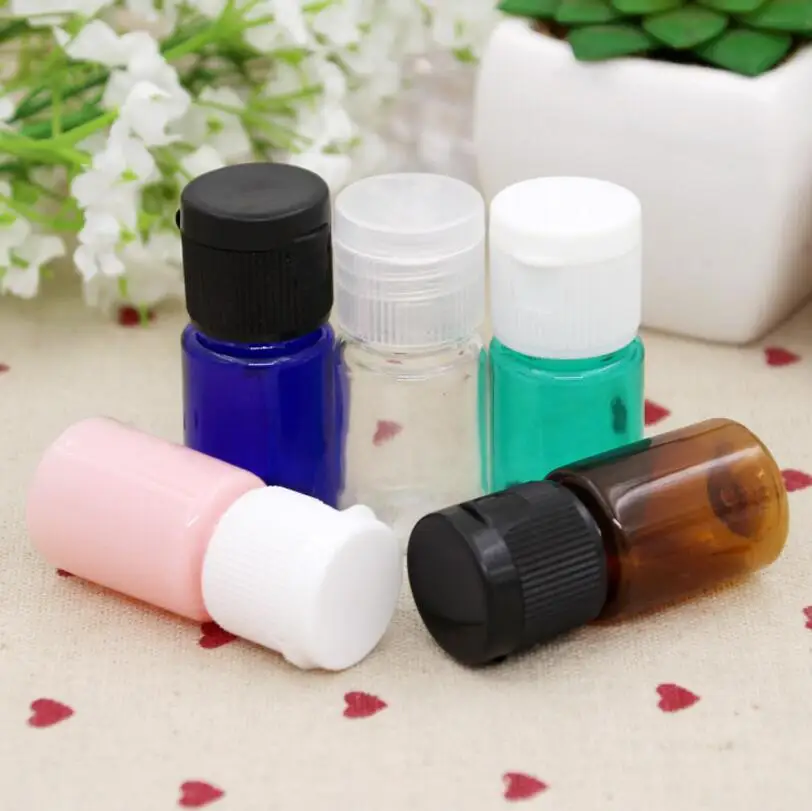 300pcs/lot 10 ML PET Plastic Cosmetics Sample Bottles With Lid For Cream DIY Make-up Protable Plastic Bottles