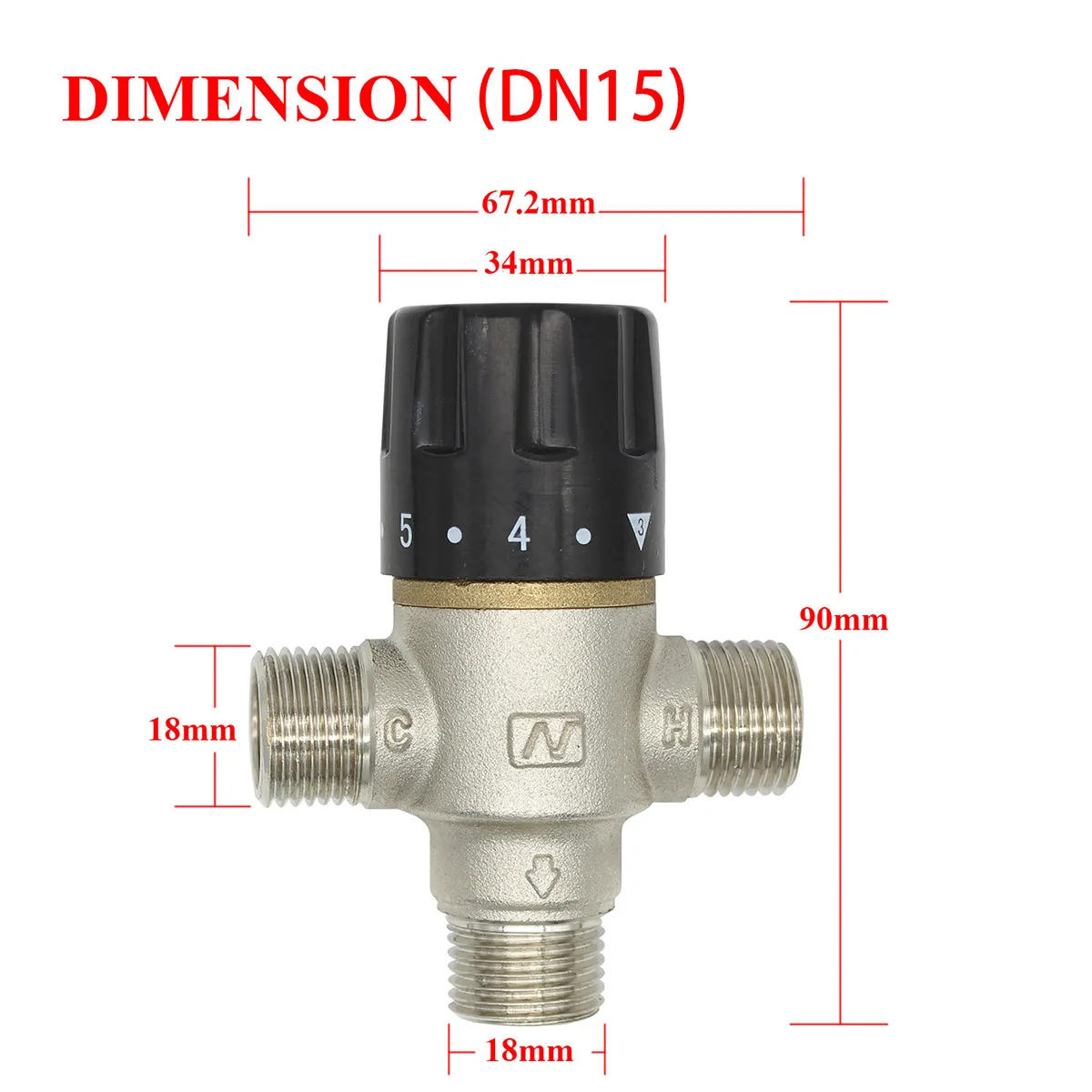 Brass Mixing Valve Solar energy thermostatic Valve Bathroom Faucet Temperature Mixer Control DN15 DN20 DN25