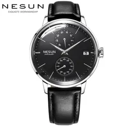 NEW Switzerland Luxury Brand Men's Watches NESUN Automatic Mechanical Second Sub-dial Energy Display Waterproof Clocks N9606-3