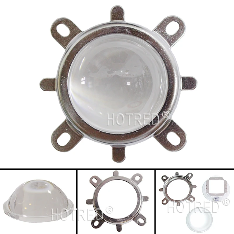 2pcs 44mm Lens + 50mm Reflector Collimator Base Housing + Fixed bracket For 20W- 100W High Power Led