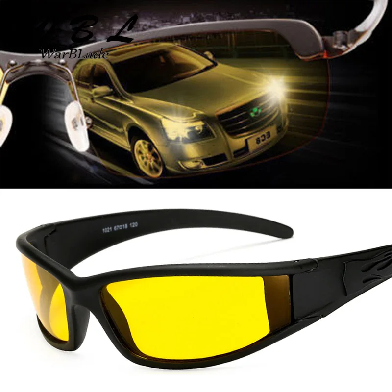 

WarBLade Men Sunglasses Goggles Car Driving Glasses Eyewear UV Protection Unisex HD Yellow Lenses Sunglasses Night Vision New