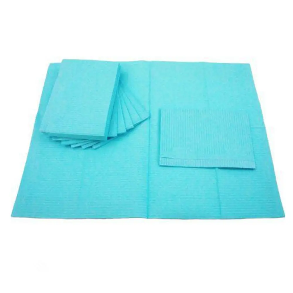 Disposable Waterproof Dental Bibs Lap Cloths 3 Ply Cleaning Wipes Paper 13