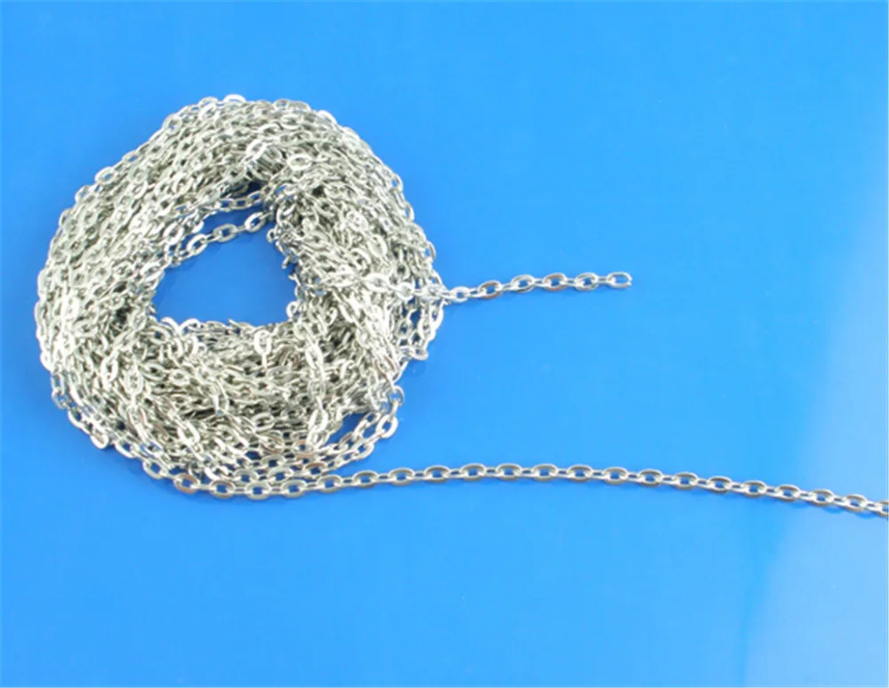 DoreenBeads 5M Silver Color Flat Cable Chains Findings 3x4mm (B03377), yiwu