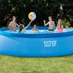 INTEX 15 stóp 457*84cm nad ziemią basen piscina łatwy zestaw basen letnia gra basen rodzinny drabina pompa filtrująca zestaw