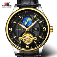 New TEVISE Brand Men Tourbillon Mechanical Wristwatch Fashion Luxury Clock Man Automatic Waterproof Watches Relogio Masculino