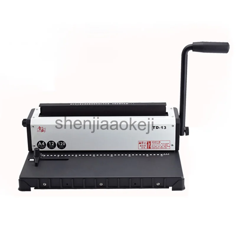 

34holes A4 size wire binding machine Office Books Desktop Folder Machine Iron coil Binding Machine manual puch 12sheets