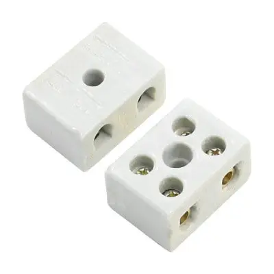 5 Pcs 2W5H High Temperature Porcelain Ceramic Terminal Block 30A 110-600V