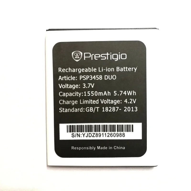 الأصلي 1550mAh PSP3458 PSP3468 PSP3459 استبدال البطارية ل Prestigio Wize O3 PAP 3458 3468 3459 DUO الهاتف المحمول