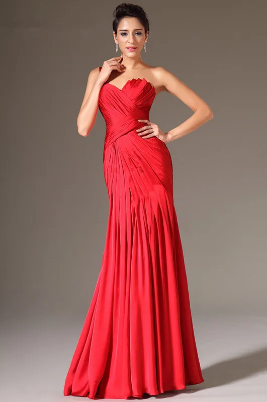 

Red Evening Dresses Mermaid One-shoulder Chiffon Plus Size Long Formal Party Evening Gown Prom Dresses Robe De Soiree