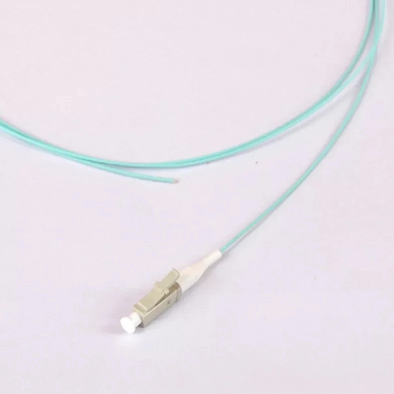 fiber optic pigtail OM3 0.9mm MM SC LC ST FC 1m 1.5m optical pigtail aqua cable FTTH 900um factory free Shipping ELINK 50pcs