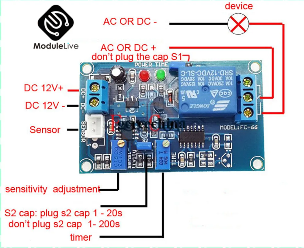 DC 12V Photoresistor Relay Module Board Light Brightness Sensor Timer Detection Controller Switch On/Off With Wires for Car