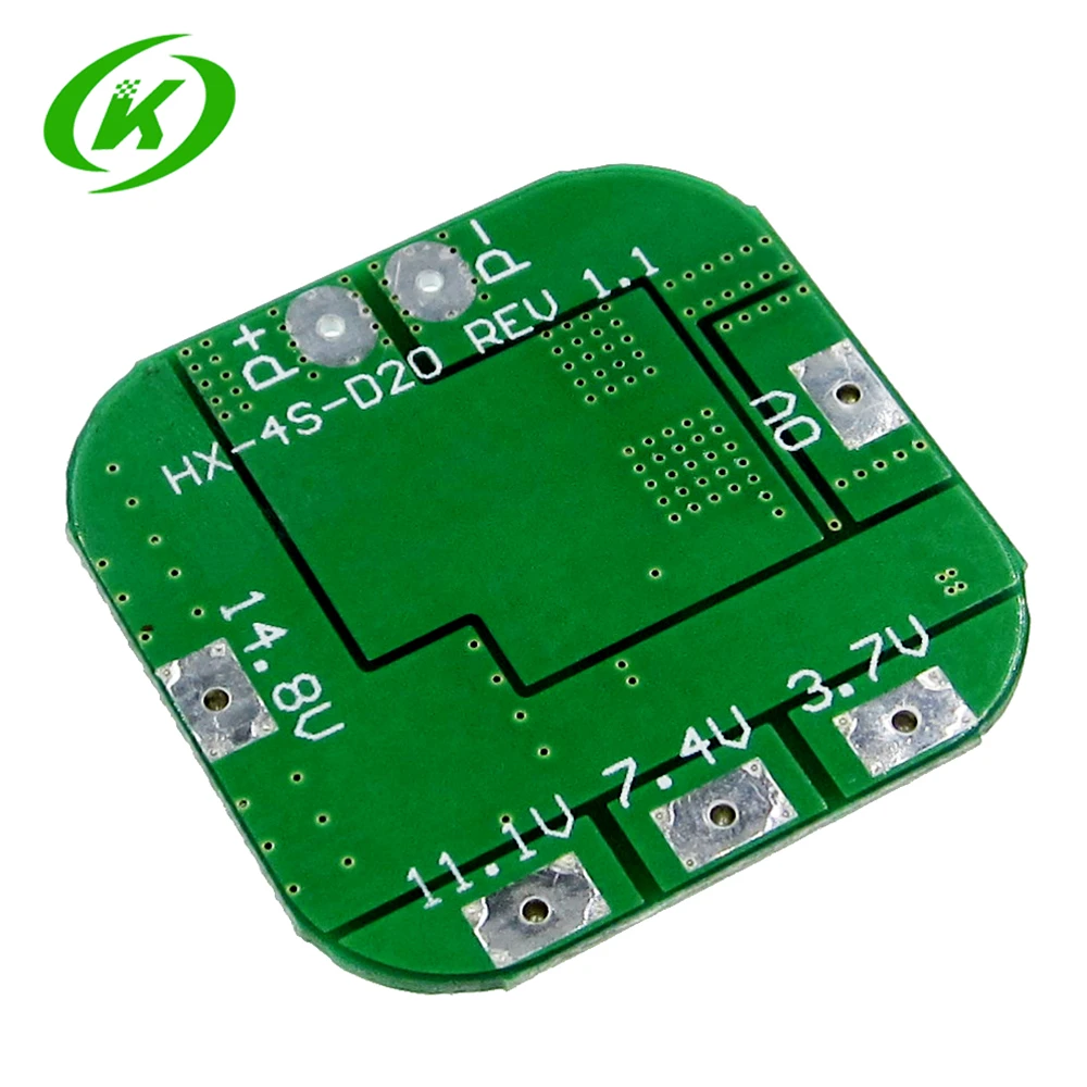 Placa de proteção de bateria empresarial 14.8v/16.8v 20a, placa de proteção bms pcm para bateria de lítio licoo2 limn2o4 18650 li