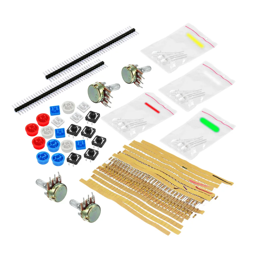 GM Parts Package/DIY Starter Kit / Component Package Kit A1 for Arduino Mega /UNO W/Resistor+Botton+Adjustable Potentiometer