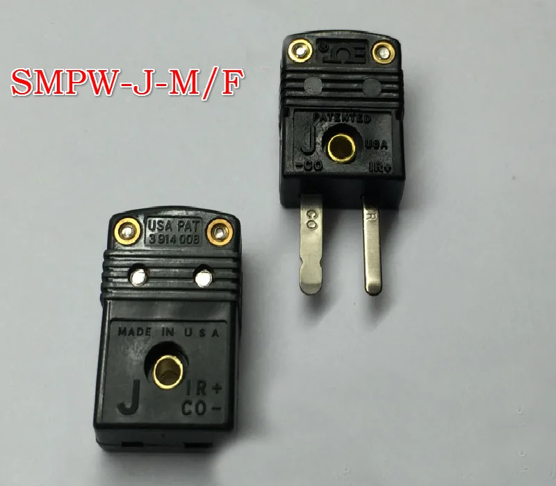 Free shipping original 50set male+ female J type thermocouple Connect plug sensor SMPW-J-M/F