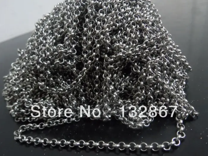 

10 meters Jewelry Finding Chain Stainless Steel 3.5MM ROLO Chain FIT pendant DIY
