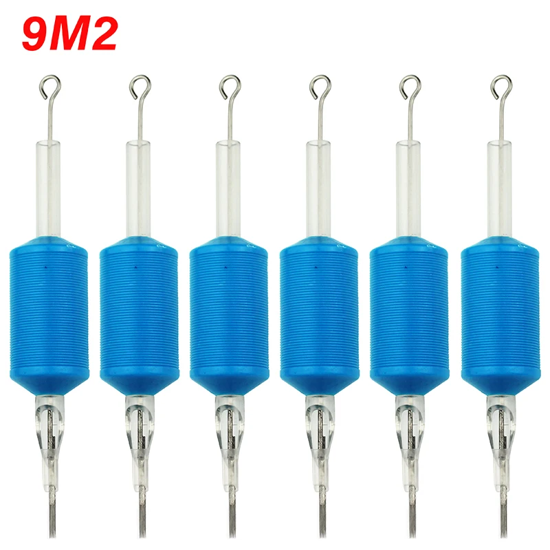 

OPHIR 6PCS/Lot Tattoo Needles 9M2 Blue Disposable Tattoo Tube Tips with Nozzle Needles Grip _TA111(9M2)-6x