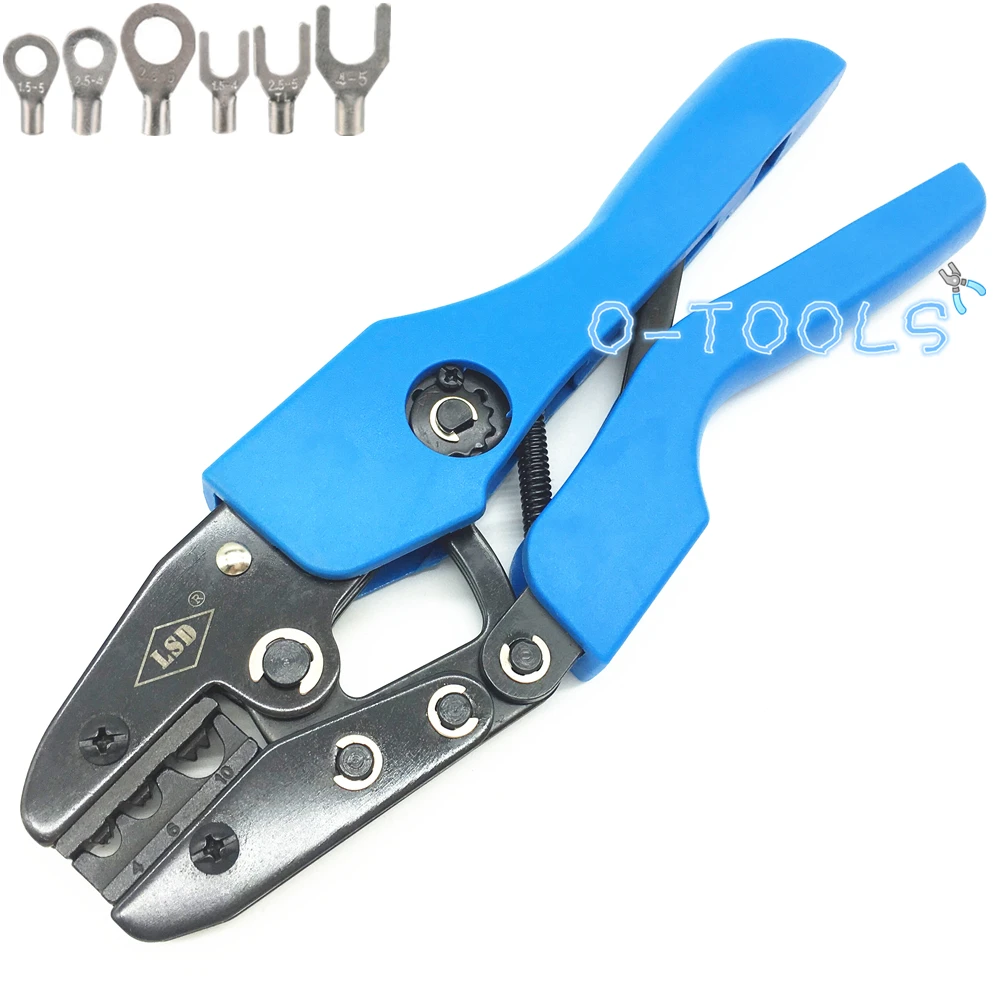 AN-102 crimping pliers for cold naked terminal 4-10mm² non-insulated ring fork U-type cable wire connector crimping tool