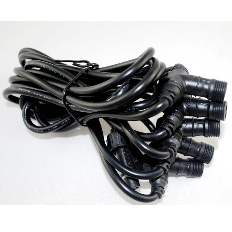 2-PIN/4PIN T Connection Cable/Wire IP67 Waterproof  for LED Light  0.5 Meter Distance Between Two Lamps(can install 6pcs lights)