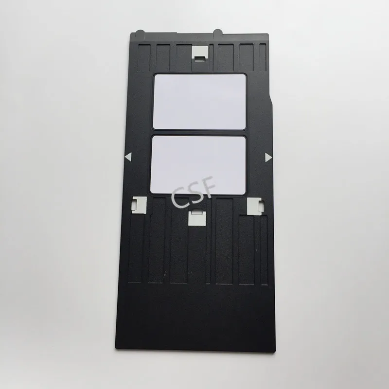 10 stücke Kostenloser Blank PVC Karte + ID Card Tray für Epson R210,R230,R300 Drucker 12 stücke