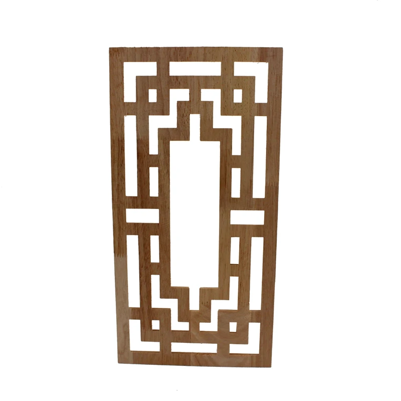 VZLX Vintage Unpainted Carved Corner Onlay Frame for Home Wall Cabinet Door Wood Appliques for Furniture Wooden Madera Legno