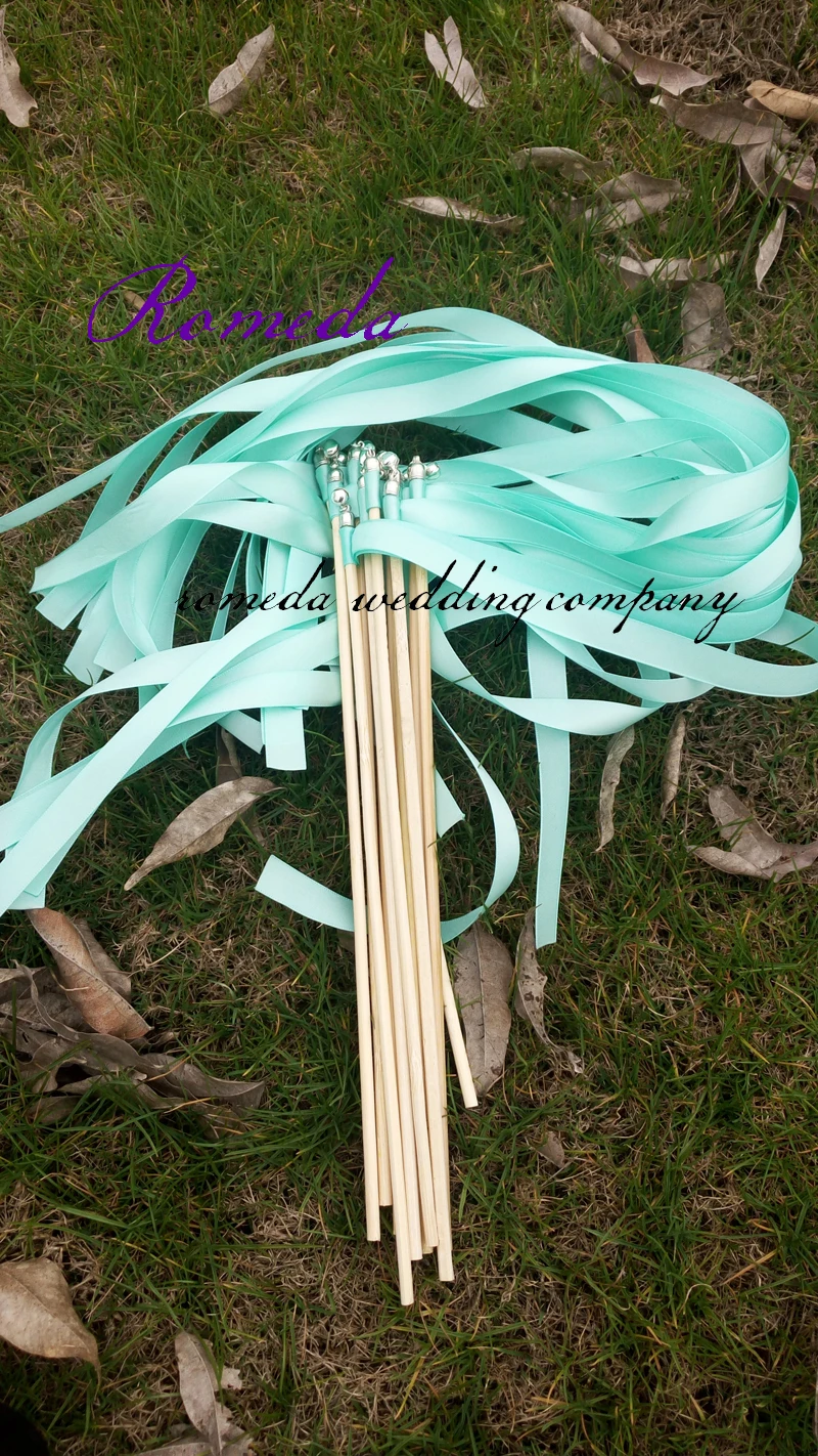 Tiffany Ribbon Stain Ribbon Wands for Wedding Party Decoration(50pcs/lot)